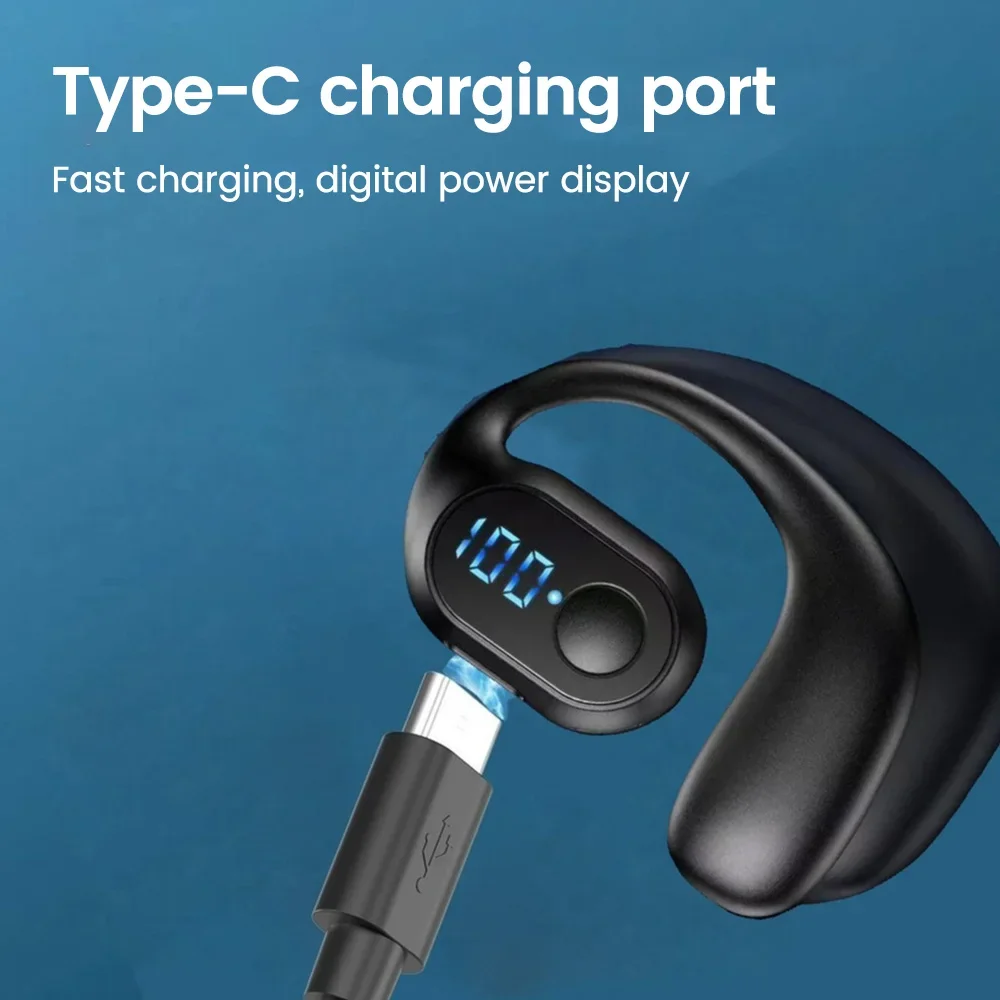 KY2 Pro Ear Hook Wireless Earphones Bluetooth-compatible 5.3 Mini Handsfree Waterproof Sport Music Headset Single  Earbuds 3