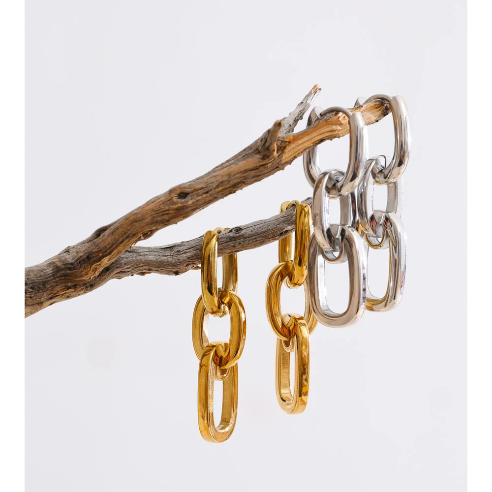 Yhpup Stainless Steel Rectangle Drop Dangle Earrings for Women