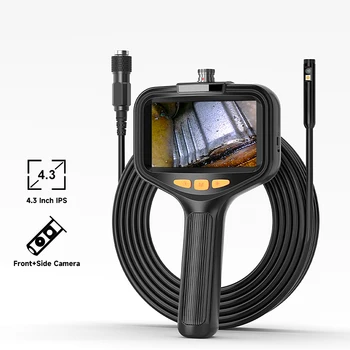 4.3'' Industrial Endoscope Camera 1080P HD 50m Rigid Cable Hand-held Waterproof Borescope Camera Split Design Check Car Sewer 1