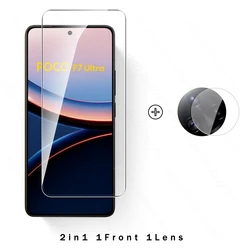 8 - in - 1 Full Screen Tempered Glass Protector Case with Camera Protective Glass for Poco F8 Ultra 5G (2In1 1Front 1Lens)