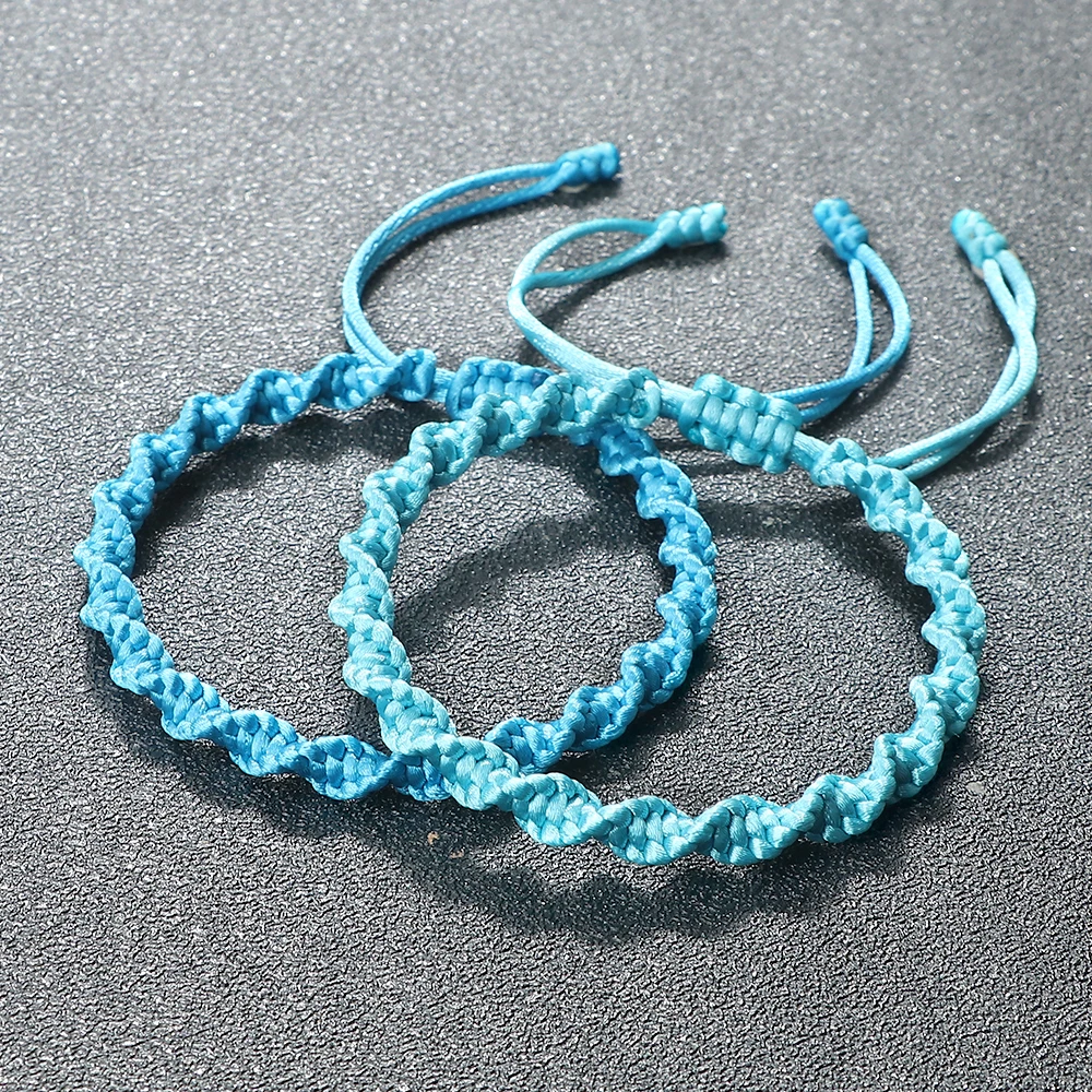 Vibrant Handmade Braided Rope Bracelets - Adjustable Lucky Bangles