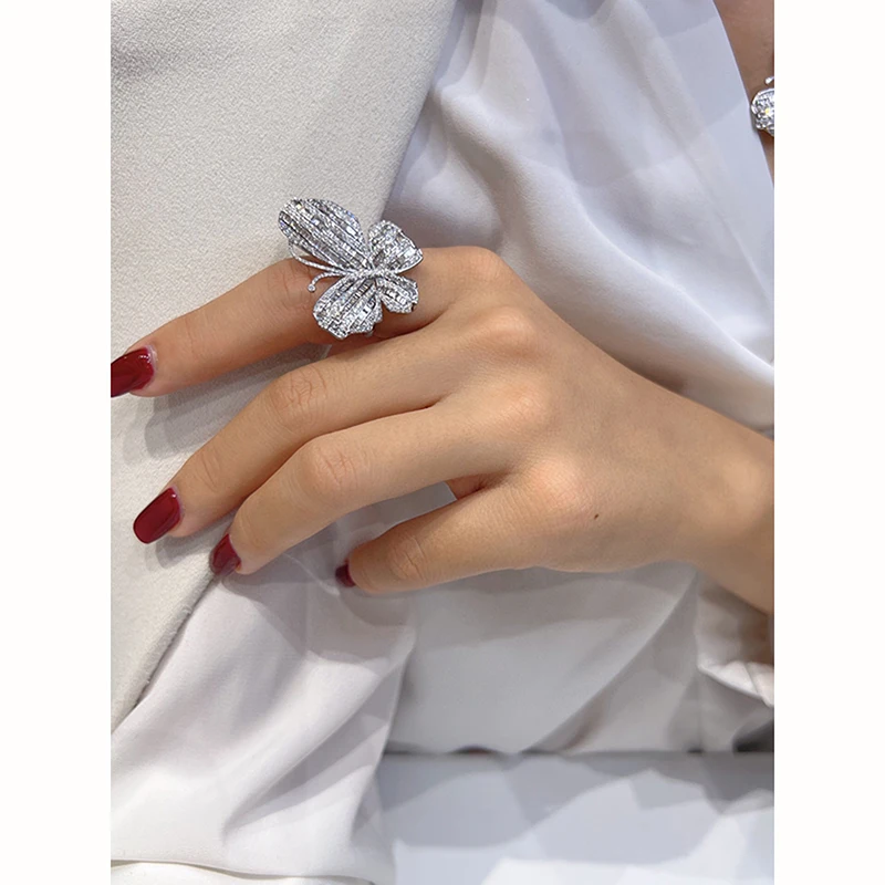 Aazuo 18K White Gold Real Diamond 1.85ct H SI Luxuly Butterfly Ring Gifted For Woman Deluxe Banquet Fashion Jewelry Au750 15 S49122c4f50644bf2a5ef7cbc7e82b3fd2 Aazuo 18K White Gold Real Diamond 1.85ct H SI Luxuly Butterfly Ring Gifted For Woman Deluxe Banquet Fashion Jewelry Au750