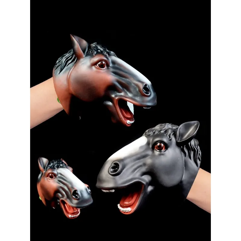 Halloween Wildlife Hand Puppets Soft Rubber Gloves Cosplay Animal Hand Puppets Fun Parent-Child Play Prop for Kid birthday party