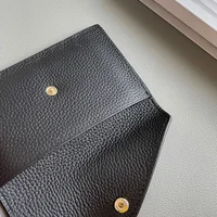 Porte-cartes de luxe en cuir véritable, Mini enveloppe courte pour femmes, portefeuille coréen japonais, sac d'argent, étui pour cartes de crédit, porte-monnaie pour dames 5