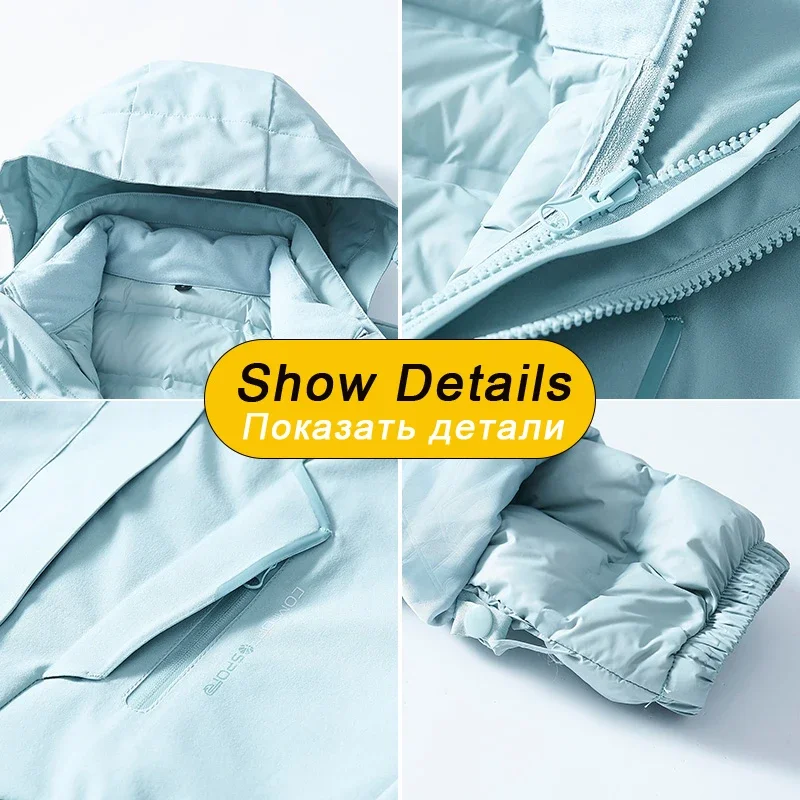 Ski Suit For Women Winter Warm Down Ski Jackets And Strap Pants Windproof Waterproof Snow Snowboard Jacket Brand Outdoor Wear