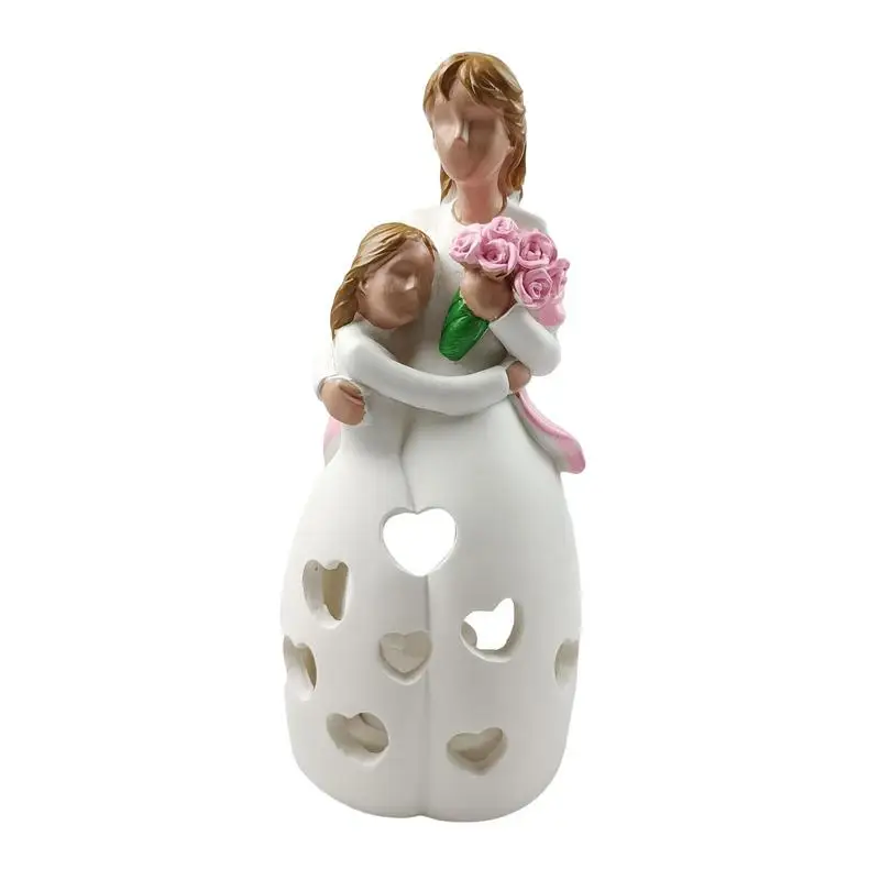 

Mother's Day Candle Holder Gifts For Mom From Daughter LED Candle Cute Girl Shaped Bouquet Candle For Mothers Day Birthday Mot