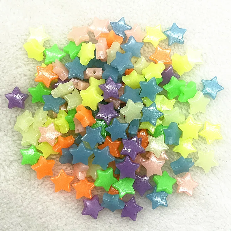 Spacer Beads 50pcs/lot 11mm Strong Luminous Beads Glow In The Dark Fishing Loose Spacer Beads for Jewellery Marking DIY Bracelet Accessories