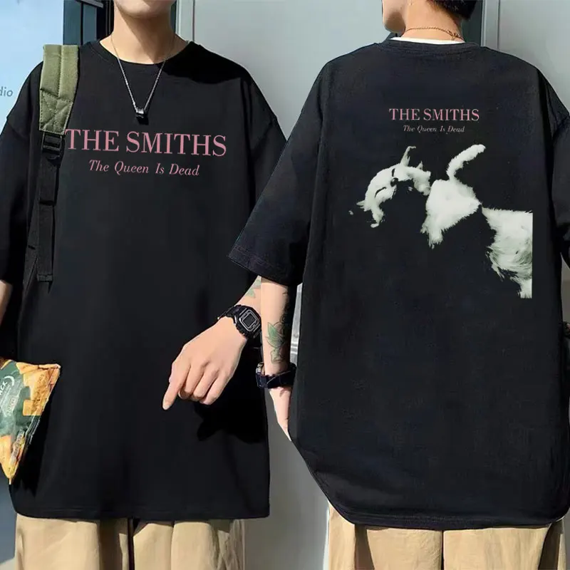 Limited British Rock Band The Smiths The Queen Is Ad Cat T-Shirt Manica Corta Maglietta Maschile Oversize Uomo Vintage Gothic Tees