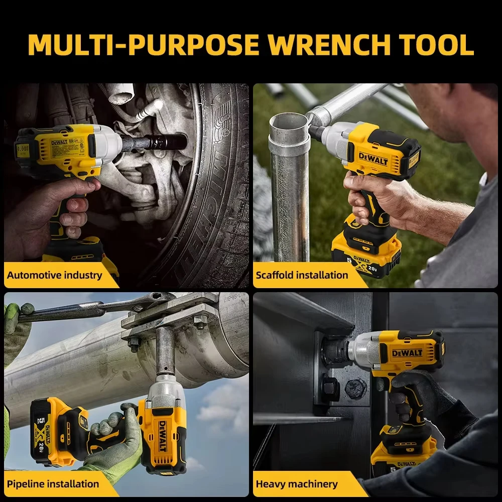 Dewalt DCF892 Brushless 812N.m Electric Wrench 1/2 Inch Cordless Impact Driver High Torque Three Speed Auto Repair Power Tools 4