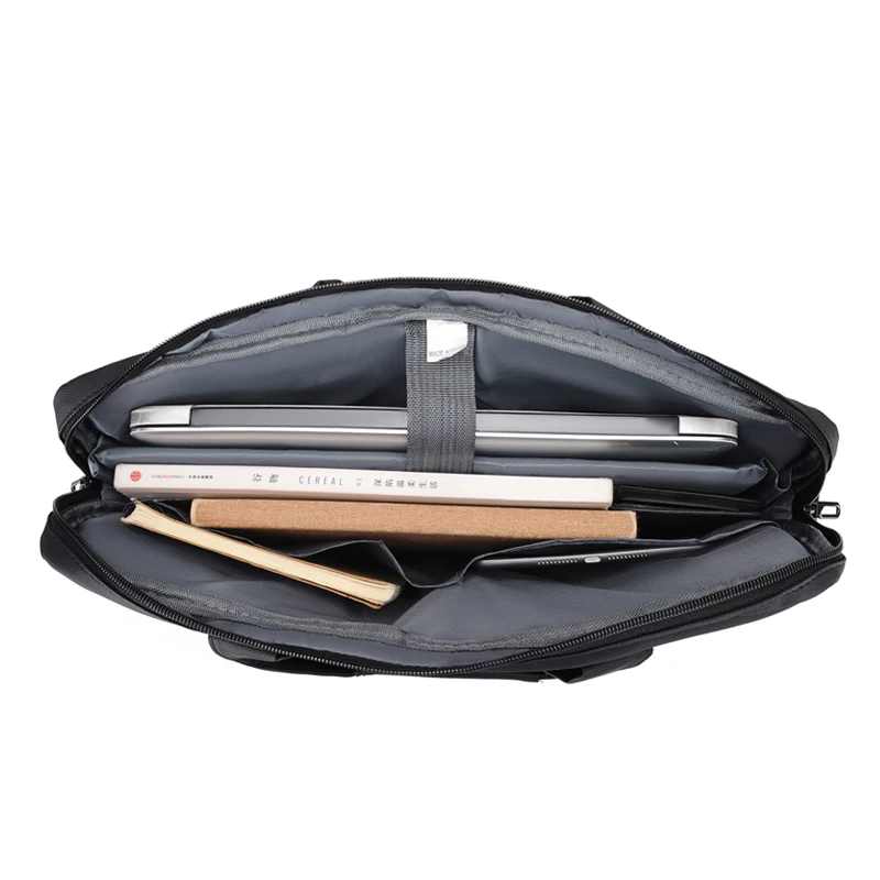 Men's Briefcase, Minimalist Business Shoulder Bag, Men's Messenger Bag, Large Capacity Office Tote, 14-inch Laptop Bag - 4