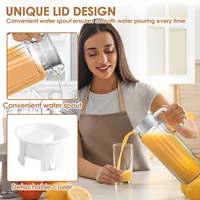 2PCS 1.1L Water Jug Transparent Plastic Cold Water Kettle Water Pot With Handle Office Household Jug For Ice Tea Coffee Milk 4