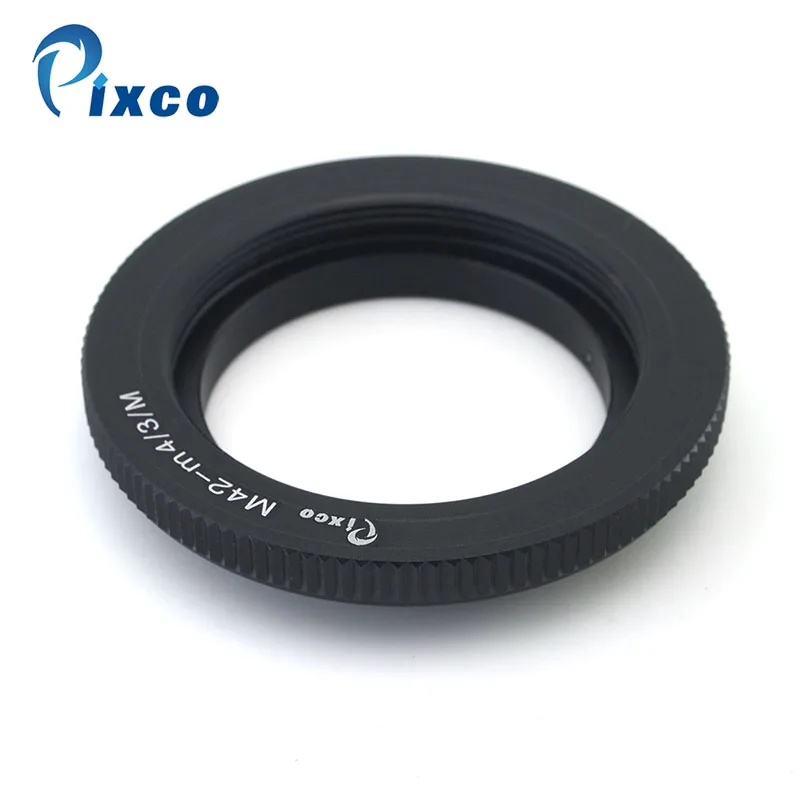 Pixco Ultra-slim Lens Mount Anel Adaptador Parafuso M42 Micro Quatro Células Câmera M43