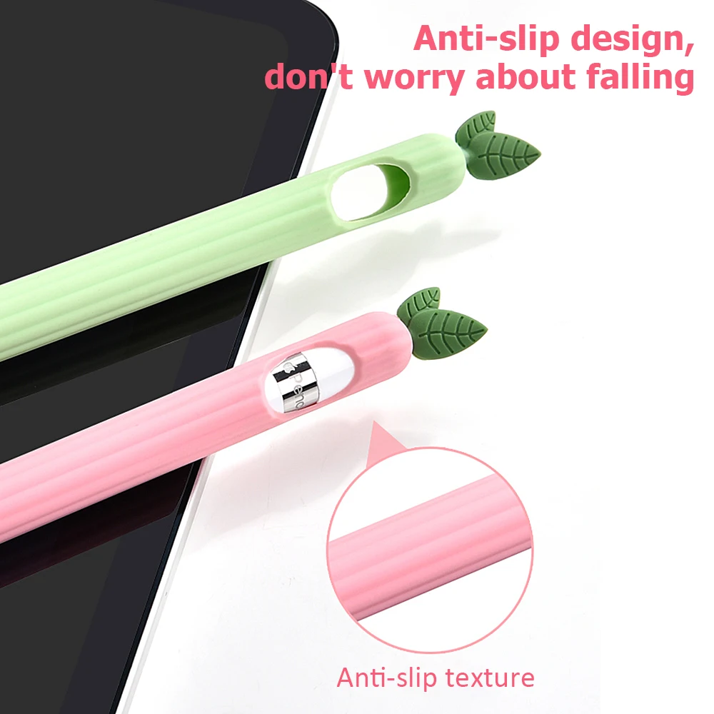 Cute Vegetable Silicone Case For Apple Pencil 1st 2nd generation Protective Sleeve Skin Cover Pen Case For iPad Pencil 2 1 Fudan apple pencil case