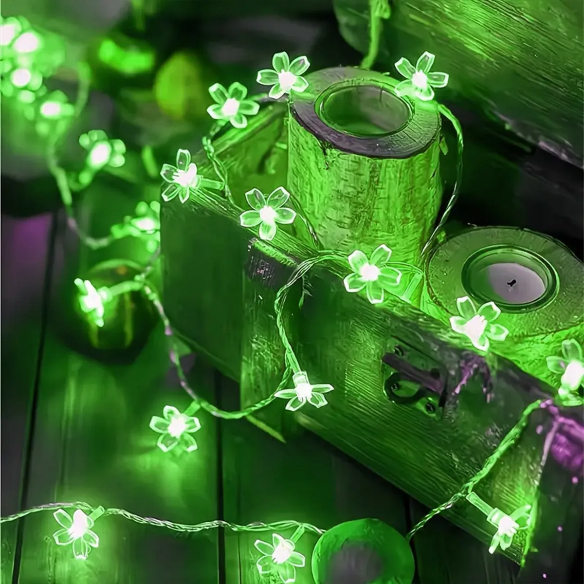 1 Stück 10 m 80 LED Kirschblüten-Blumen-Lichterkette mit 8 Beleuchtungsmodi, USB-betrieben, für Zuhause, Garten, Party, Festival, Dekoration – Detail 6