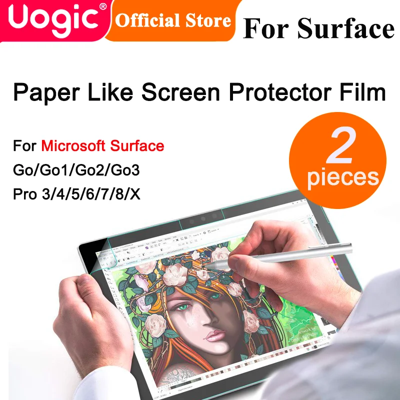 cent identificatie bouwer Uogic Paper Like Screen Protector For Microsoft Surface Pro /  3/4/5/6/7/8/x/go2/go3,paper Matte Pet Film [not Tempered Glass] - Tablet Screen  Protectors - AliExpress