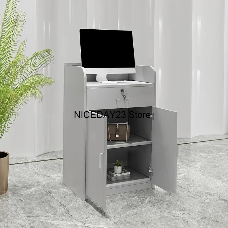 

Modern Reception Desk Supermarket Convenience Store Mini Cashier Desks Multifunctional Furniture Bar Table Counter Table Bv