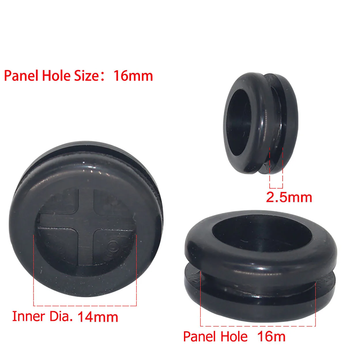 Double Side Rubber Grommet Cable Outlet Rubber Plug Panel Hole Size 16mm-100mm Cable Through Grommets