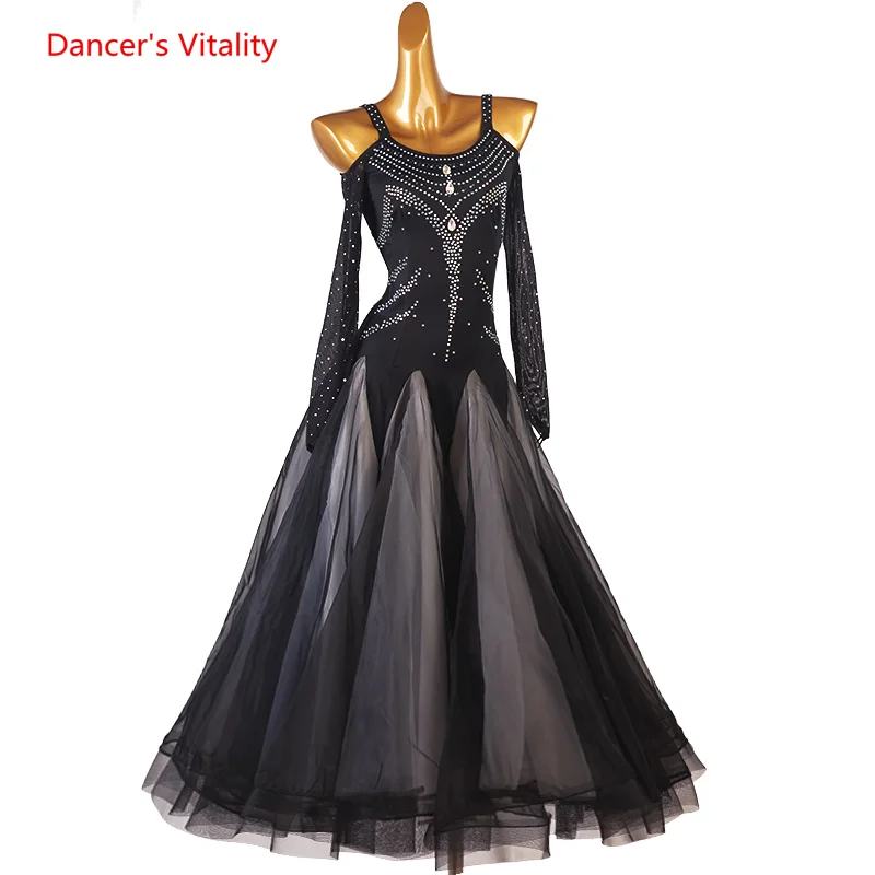 Modern Dance Skirt for Women National Standard Dance High-grade Dress Waltz Group Performance Competition Costumes Outfit