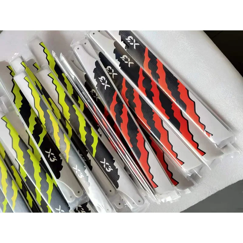 Set Pale In Fibra Di Carbonio 325mm Per Elicottero Classe 450 - Foto 7