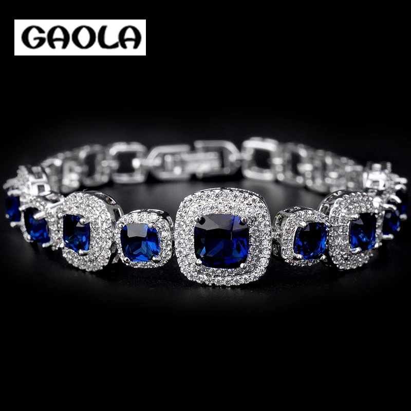 

Free Shipping Top Quality Oval Exquisite Zircon Bracelet Luxurious Excellent Cut Zirconia Bracelets & Bangle GIft for woman 0429