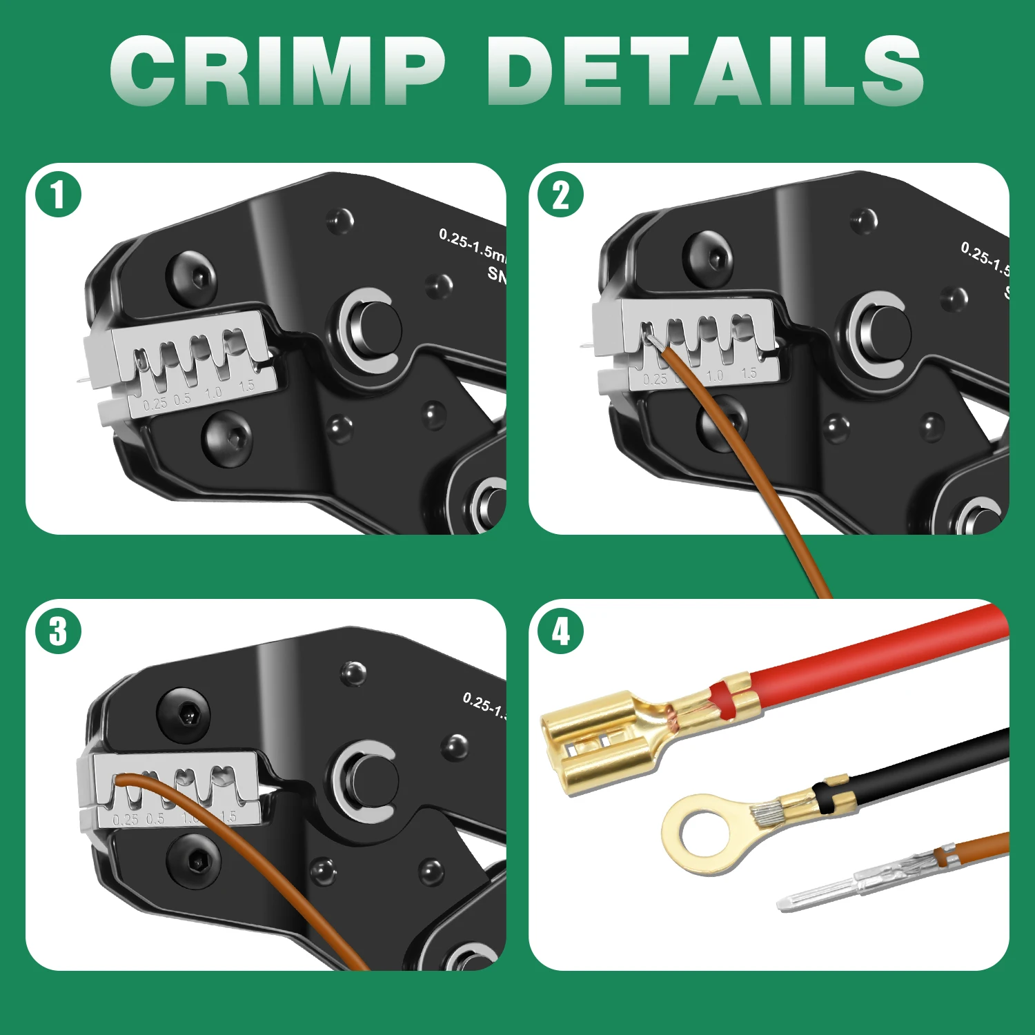 Hand Crimping Tool Wire Ratchet Crimping Plier XH2.54/DuPont2.54/2.8/4.8/6.3 JST Terminals Crimper SN-58B