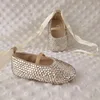 Baby Shoes Sparkling Rhinestones Baptism Baby Show Gift Infant First Walkers Handmade Sweet Princess Flower Girl Sapatos Shoes 5