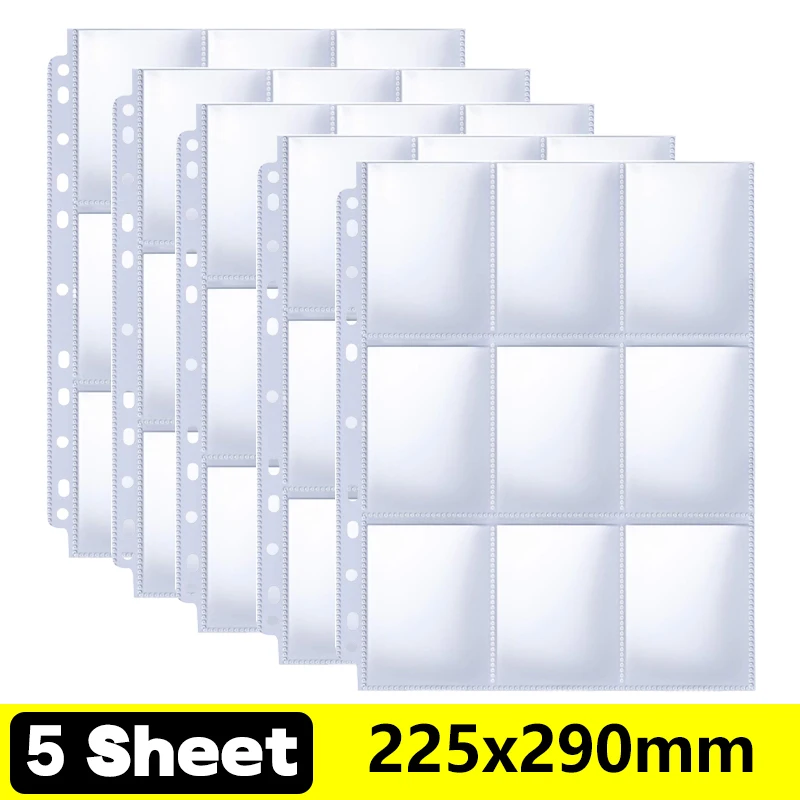 Кишенькові чохли для колекційних ігрових карток формату A4, двосторонній альбом для зберігання, сторінки для палітурки, тримачі для колекції карток, фотоальбоми для ідолів