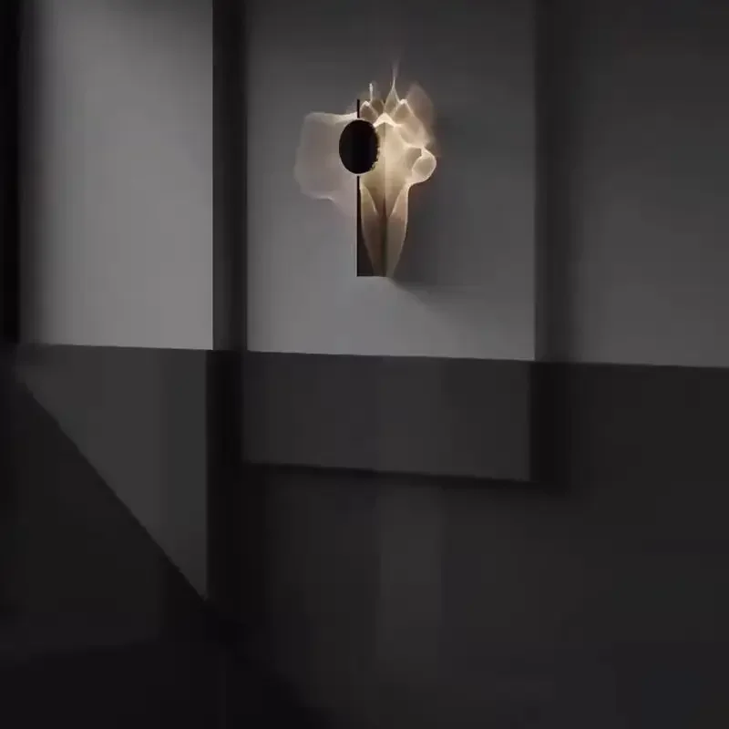 Creative Wall Light Chrome 3000K LED Stainless Steel Science Fiction Lamp For Bedroom Parlor Stairs Aisle Sconce led light led wall lamp wall light