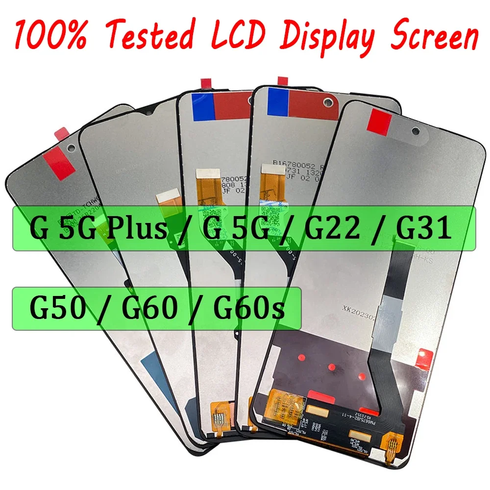 Display Testato Per Motorola Moto G 5G Plus G22 G31 G50 G60 G60S Lcd Touch Screen Display Digitizer Assembly Sostituzione