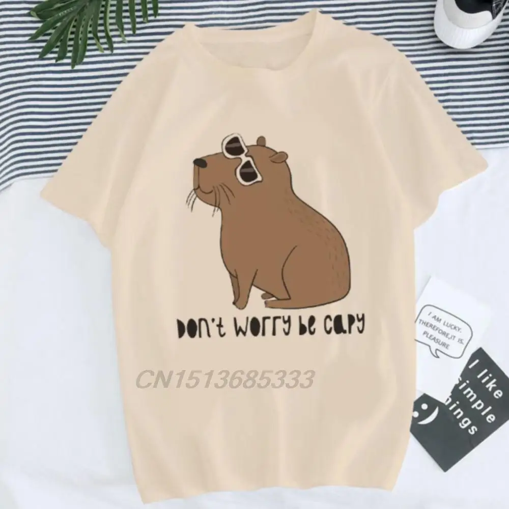 

Don't Worry Be Capy Animal Printed Men Women T-shirts Hunter X Hunter Vintage Anime Graphic Tees JoJo's Bizarre Adventure Tshirt
