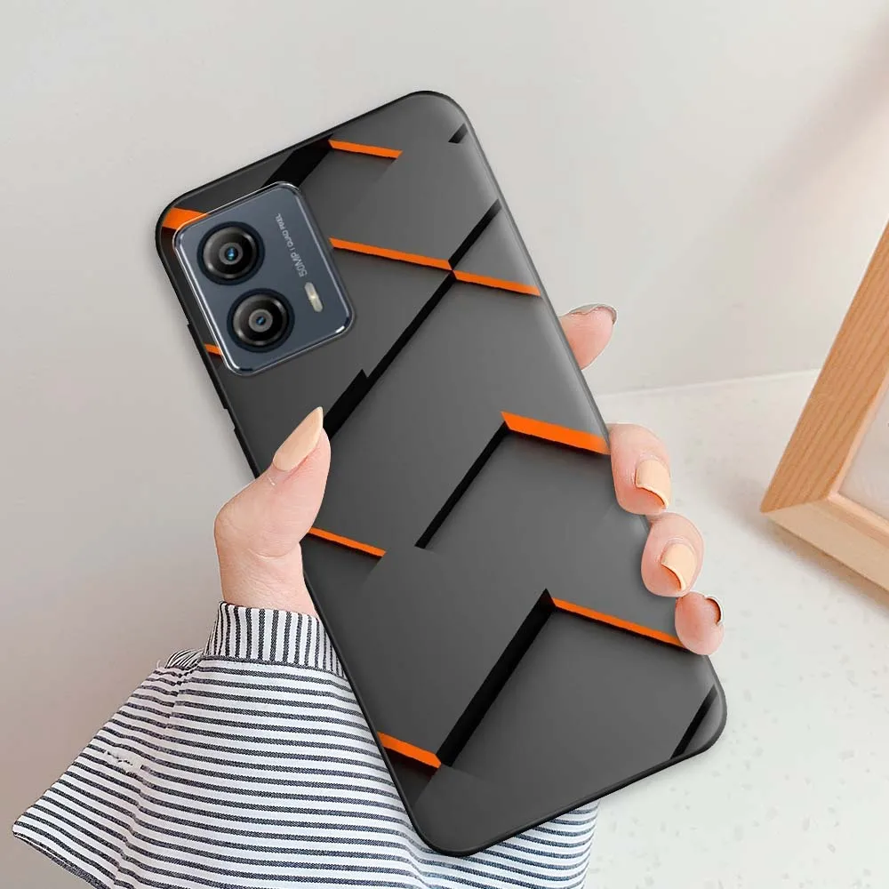 CRAVEN Cover Morbida In TPU Per Motorola Moto G73 5G: Custodia Paraurti Effetto Gradiente Rosa/Verde