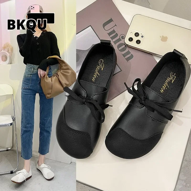 

Retro Women's Shoes Summer New Style 2023 Hot Style Single Shoes Women Wild Casual Peas Shoes Flat Bottom With Skirt Grandma Sho