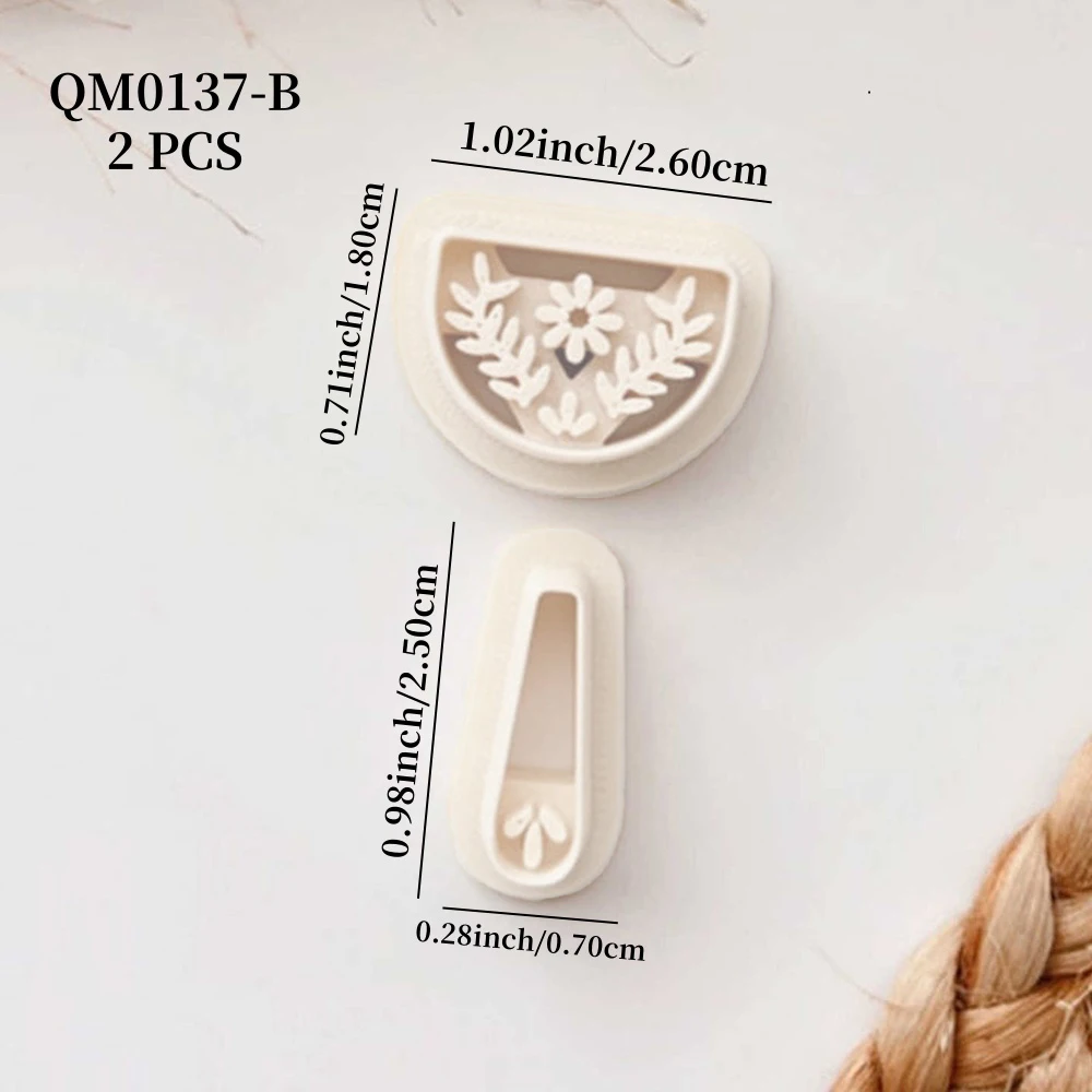 Intricately Flower Bohemian Patterned Polymer Clay Cutter Stempel Polymer Clay Mold DIY Keramik Ohrringe Schmuck Polymer Clay Tool – Detail 4