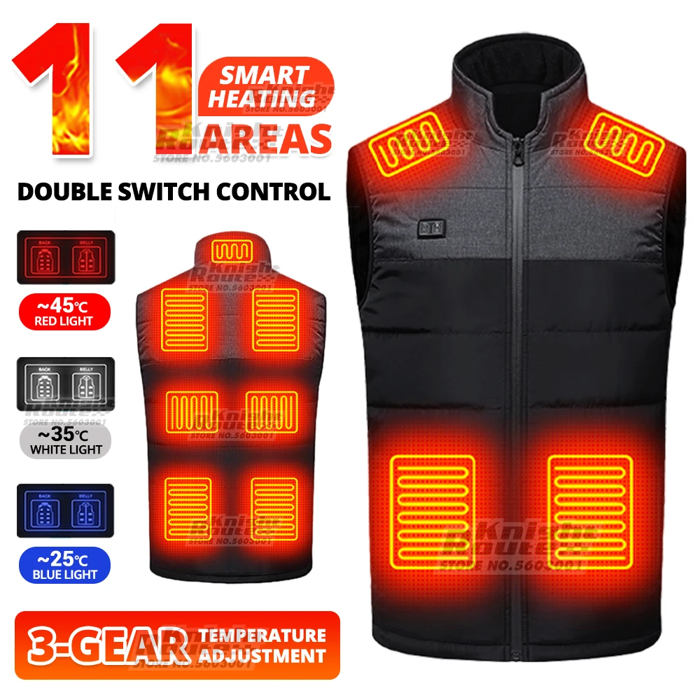 Vest Hunting Heating Mens Heated Vest Hunting Body Warmer Vest Heating 11areas Aliexpress
