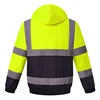 High Visibility Reflective Witnter Jacket Men Waterproof Thickened Safety Coat for Outdoor Work Hi Vis Workwear Bomber Jacket 2