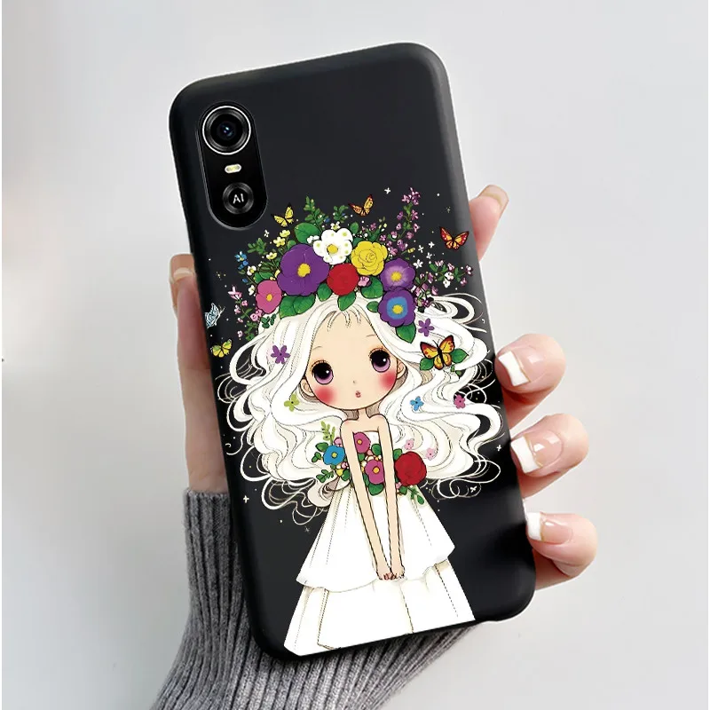 Matte Black Aesthetic Luxury Cute Pattern Soft Silicone Back Cover - Boys & Girls