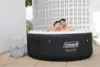 Miami AirJet Large Round 2 to 4 Person Inflatable Hot Tub Portable Outdoor Spa with 120 AirJets and EnergySense Cover, Black 2
