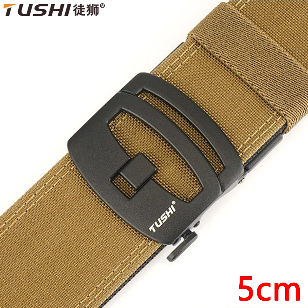 TUSHI 2 inches Army Tactical Belt Quick Release Military Airsoft Training Molle Belt Outdoor Shooting Hiking Hunting Sports Belt