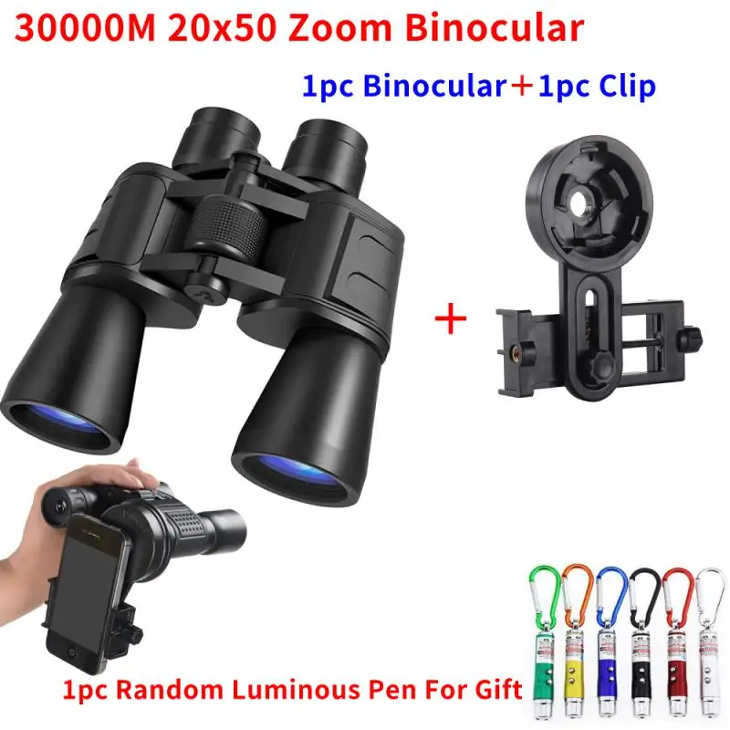 30000M 20X50 Zoom Ad Alta Maginificazione Porro Binoculare Hd Militare Potente Telescopio Ottico Grandangolare Per La Caccia All'Aperto