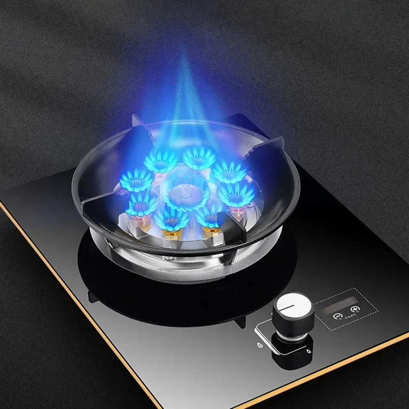 Gas stove single Gas cooktop desktop timing gas stove fierce fire stove stainless steel embedded estufas de gas para casa 5