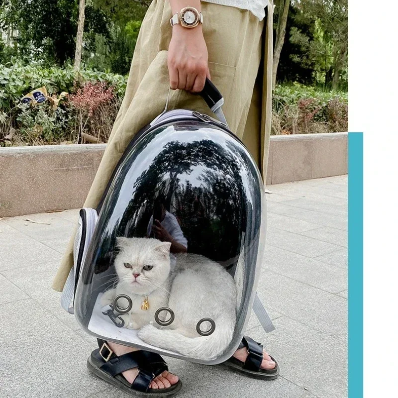 Pet Carrier Backpack Transparent Breathable SpaceCapsule Lightweight Portable Soft for Cats Dogs Travel Outdoor