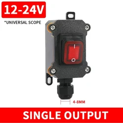 High - Performance Waterproof Switch - Dual Gear IP65 Rainproof Electrical Switch - 1 PCS (Single red 12 - 24V)
