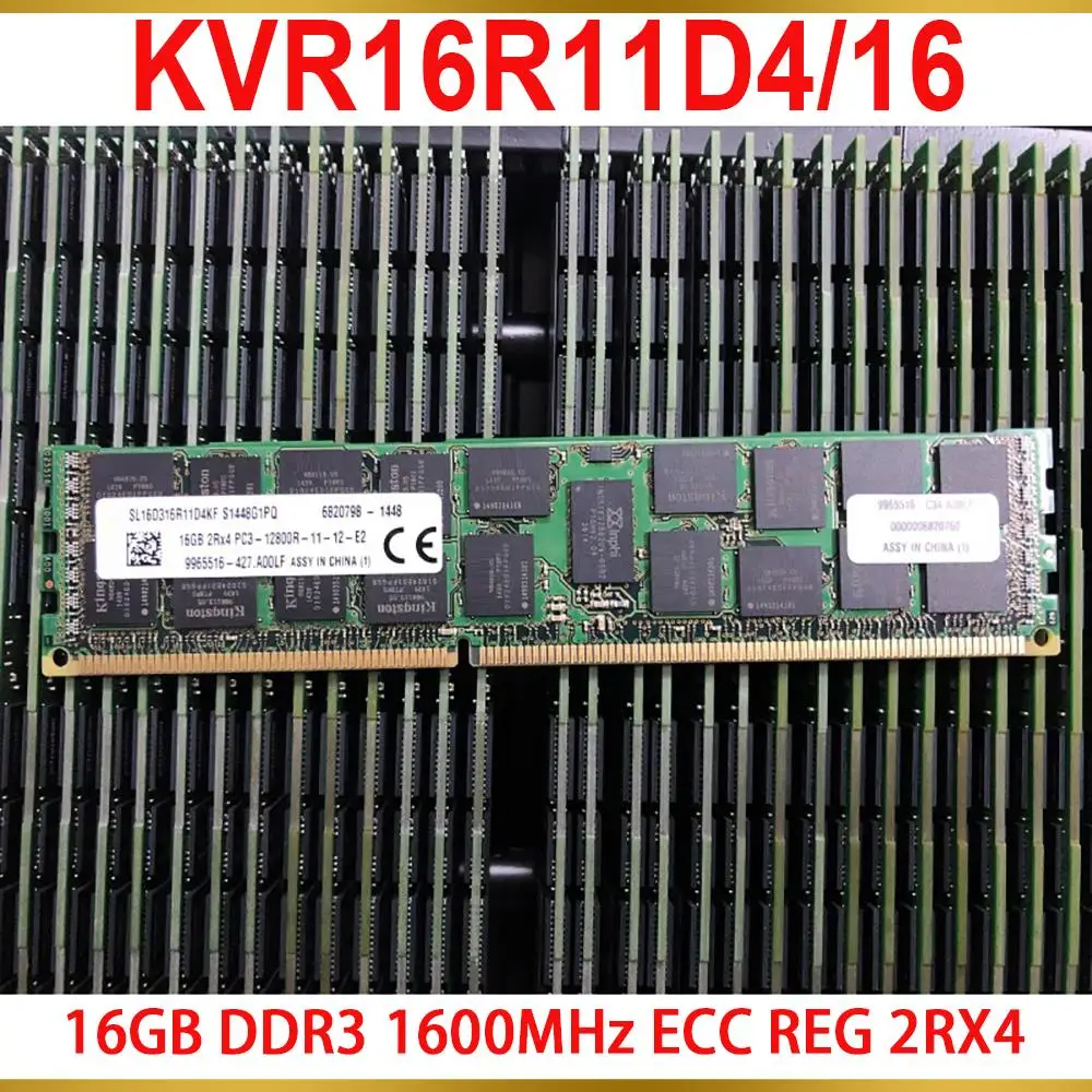 1PCS Server Memory KVR16R11D4 16 For Kingston RAM 16GB DDR3 1600MHz ECC REG 2RX4 PC3 12800R