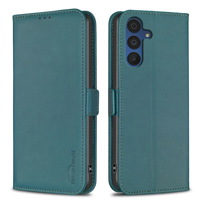 Leather Magnetic Flip Wallet Case with Card Slot