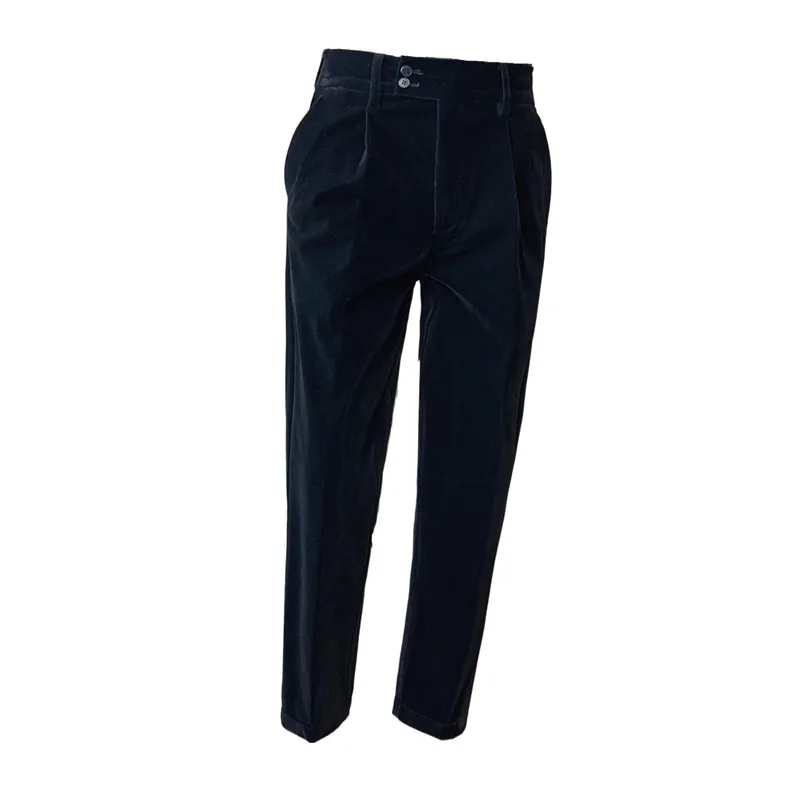 navy blue dress for baby girl Slate Donegal Wool and Silk Tweed Dress Pant main image 0