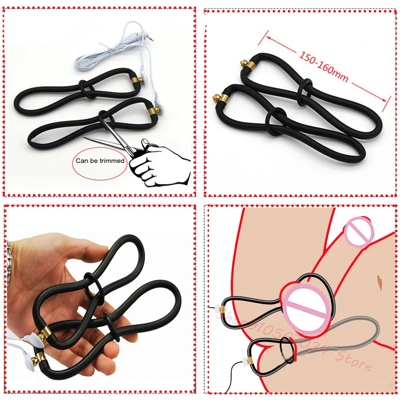 Strongest Electro Shock Bdsm Penis Ring,e-stim Chastity Cage,Electro Stimulation Penis Extender Men Enlarger Masturbator,Sex Toy