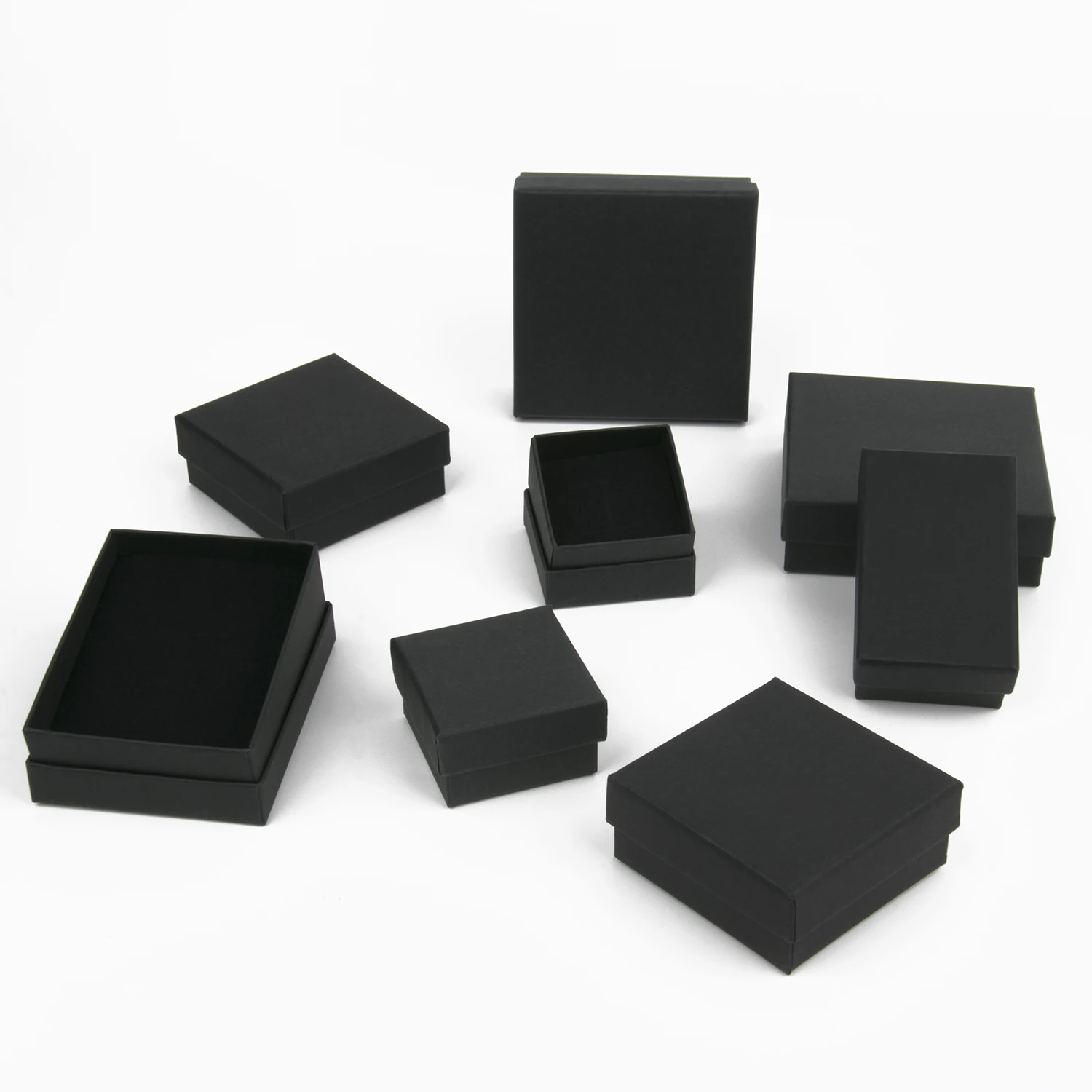 1PCS Black Square Jewelry Display Gift Box Organizer for Ring, Earring, Necklace, Brace... - SKU JDGB1718 - UGI Packaging
