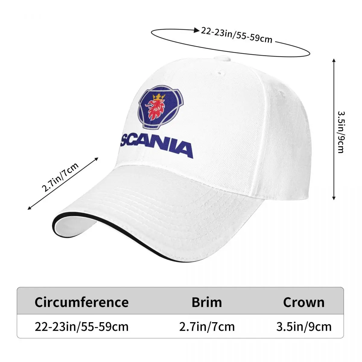 Sweden Saabs Scanias Men's Women's Baseball Cap Casual Outdoor Cap 
 Fashion Golf Hats Summer Adjustable Hat 3