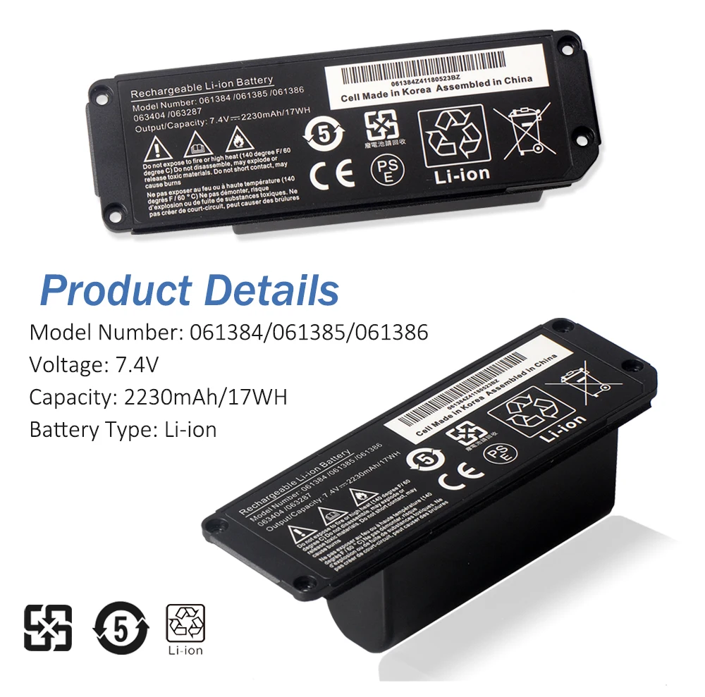Etesbay 061384 063404 061385 061386 063287 2230mah Bateria Recarregável para Bose Soundlink Mini i Alto-falante Bluetooth 7.4v - Imagem 3