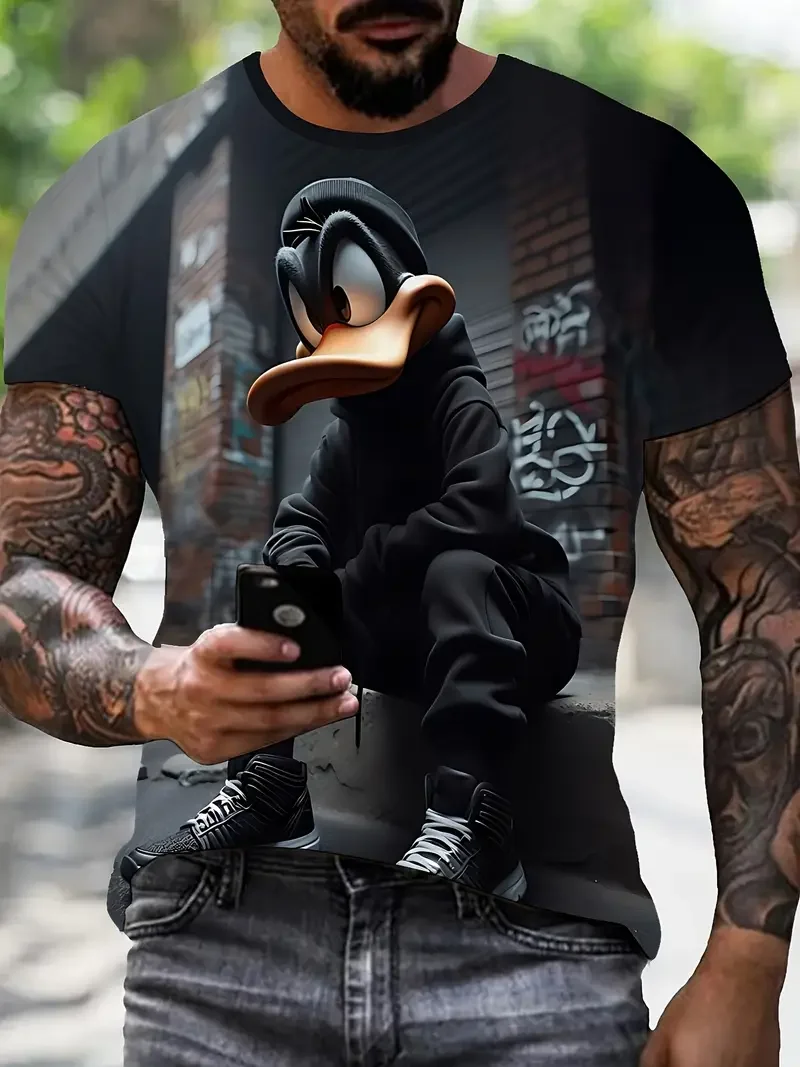 Funny Men's T Shirt Cartoon Animal Print 3